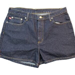 VTG Polo Jeans Co Ralph Lauren Weekender Denim Shorts Dark Wash Indigo Size 14